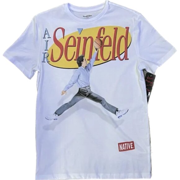 Air Jordan White Air Seinfeld NATIVE T-Shirt Size Large - Picture 1 of 1